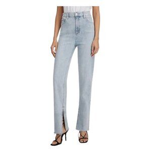 PAIGE Stella Straight Leg Split Hem Jeans
